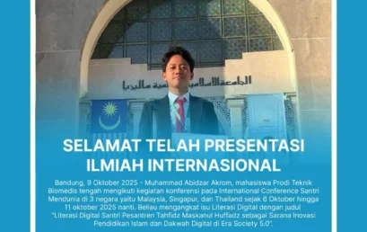 Muhammad Abidzar Akrom, Mahasiswa S1 Teknik Biomedis TelU, Berhasil Presentasi di Konferensi Internasional